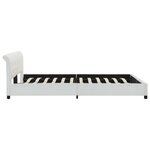 vidaXL Cadre de lit Blanc Similicuir 180 x 200 cm