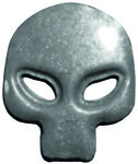 Clou Tête de mort (Skull) thermocollant 12x10mm Argenté 16 Pièces