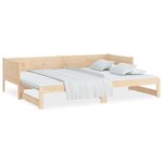 vidaXL Lit coulissant Bois de pin solide 2x(90x200) cm