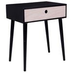 House Nordic Table de chevet Annemie Noir et naturel