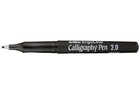 Marqueur 'calligraphy pen' pointe 2 mm noir x 12 artline
