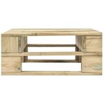vidaXL Pouf palette de jardin vert bois de pin imprégné