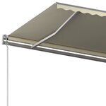 vidaXL Auvent automatique rétractable avec poteaux 6x3 5 m Crème