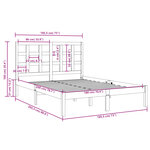 vidaXL Cadre de lit Marron miel Bois massif 180x200 cm Super King