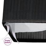 vidaXL Panier à linge avec une seule section bambou noir 83 L
