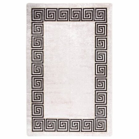 vidaXL Tapis lavable antidérapant 80x150 cm Beige clair