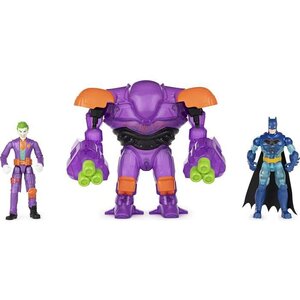 Batman - coffret 2 figurines 10 cm batman + joker avec armure tech - 6060834 - figurines héros enfant