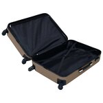 vidaXL Ensemble de valises rigides 3 Pièces Marron ABS