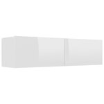 vidaXL Meuble TV Blanc brillant 120x30x30 cm Aggloméré