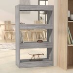 vidaXL Bibliothèque/Séparateur de pièce Sonoma gris 60x30x103 cm