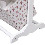 vidaXL Support à panier 2 niveaux Fleurs 35x35x72 cm Bois