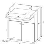 Commode à langer POLSKA AMIS ZEN BLANC-NATUREL