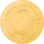 Pièce de monnaie 1 dollar football n.d. (2021) – or fini soyeux