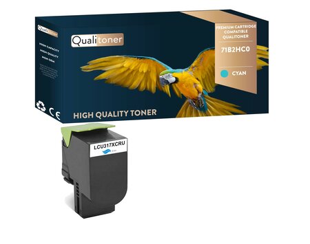 Qualitoner lot de x1 toner 71b2hc0 cyan compatible pour lexmark