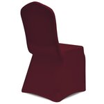 Housse bordeaux extensible pour chaise 6 pièces