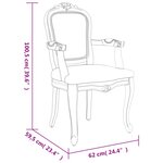 vidaXL Chaise à manger gris foncé 62x59 5x100 5 cm tissu