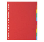 Intercalaires Carte 220g 10 Positions - A4 - Blanc - X 25 - Exacompta