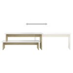 vidaXL Meuble TV Blanc et chêne sonoma 180x30x43 cm Aggloméré