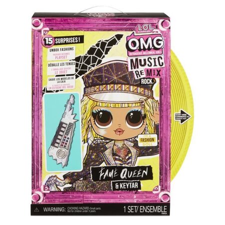 L.o.l. Surprise omg remix rock-  fame queen and keytar - 577607euc - poupée mannequin 24cm
