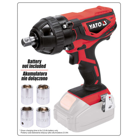 YATO Clé à chocs avec batterie 1/2" 18V 300Nm