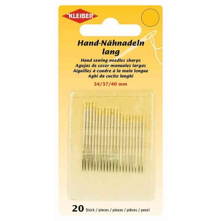 Set de 20 aiguilles à coudre à la main, 34, 37 et 40 mm KLEIBER
