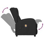 vidaXL Fauteuil de massage Noir Similicuir