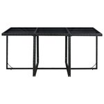 vidaXL Salon de jardin 11 Pièces avec coussins Résine tressée Noir