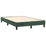 vidaXL Sommier tapissier matelas et LED Vert foncé 120x200 cm Velours