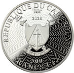 Pièce de monnaie en Argent 500 Francs g 17.50 Millésime 2023 Solar System Cameroon MOON