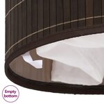 vidaXL Panier à linge rond en bambou Marron foncé