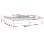 vidaXL Sommier à ressorts de lit Gris clair 180x200 cm Tissu