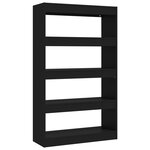 vidaXL Bibliothèque/Séparateur de pièce Noir 80x30x135 cm Aggloméré