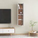 vidaXL Meubles TV 2 Pièces Blanc brillant 30 5x30x60 cm Aggloméré