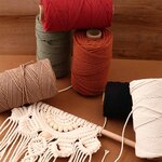Coton Câblé Recyclé Idéal pour macramé et suspension Ecru