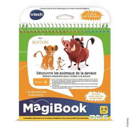 Vtech - magibook - le roi lion - découvre les animaux de la savane