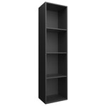 vidaXL Bibliothèque/Meuble TV Noir 36 x 30 x 143 cm Aggloméré