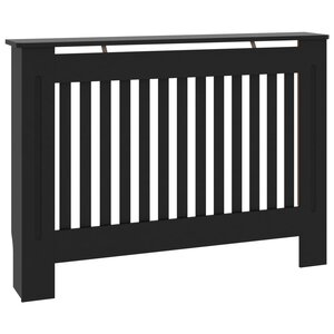 vidaXL Cache-radiateur Noir 112x19x81 cm MDF