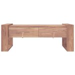 vidaXL Table basse 110 x 60 x 40 cm Bois de teck massif