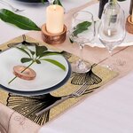 Set de table en toile de jute feuilles 3