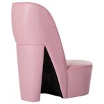 vidaXL Chaise en forme de chaussure à talon haut Rose Similicuir