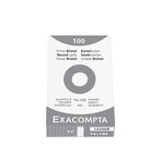 Étui De 100 Fiches - Bristol Quadrillé 5x5 Non Perforé 74x105mm - Blanc - Exacompta
