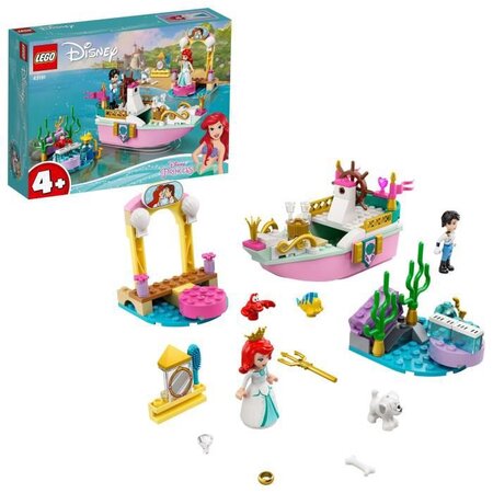 Lego disney princess 43191 le bateau de mariage d'ariel  la petite sirene jouet pour les enfants de 4 ans et plus
