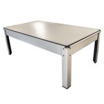 Billard américain ambiance 7ft - 226 5 x 126 5 x 80 cm avec accessoires et plateau dînatoire - couleur hêtre