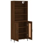 vidaXL Buffet haut Chêne marron 69 5x34x180 cm Bois d'ingénierie