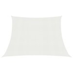 vidaXL Voile d'ombrage 160 g/m² Blanc 3/4x2 m PEHD