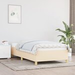 vidaXL Cadre de lit Crème 90x190 cm Tissu