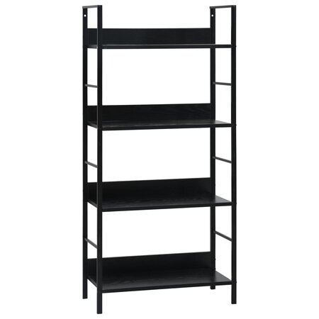 vidaXL Bibliothèque à 4 niveaux Noir 60x27 6x124 5 cm Aggloméré