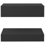 vidaXL Tables de chevet 2 Pièces Gris 60x35 cm Aggloméré