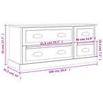 vidaXL Meuble TV chêne sonoma 100x35 5x45 cm bois d'ingénierie