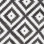 Bo-Camp Tapis d'extérieur Chill mat Beach 1 8x1 2 m Noir et blanc